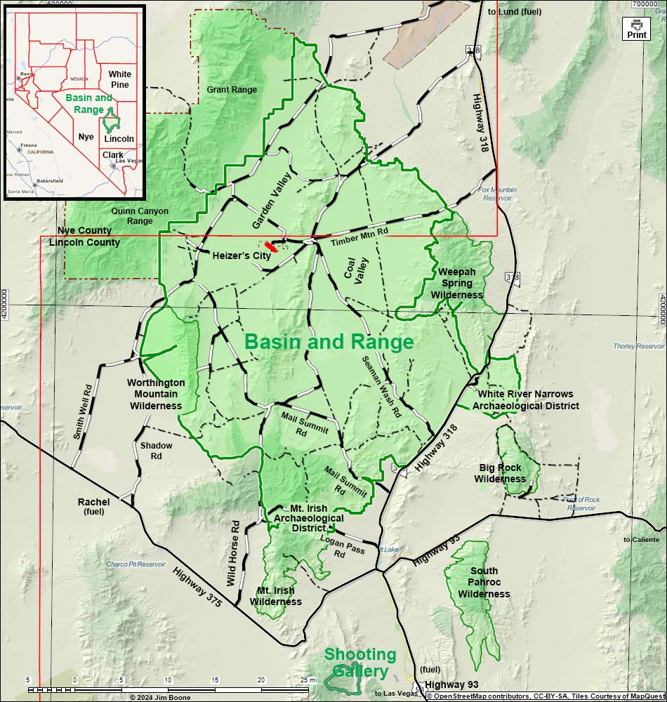 Basin and Range Map