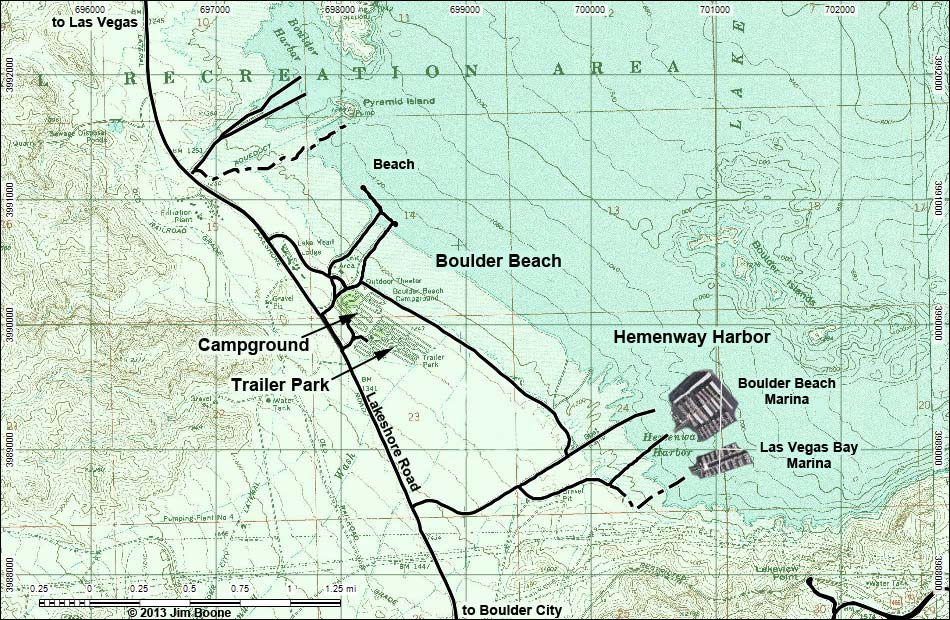 Boulder Beach Map