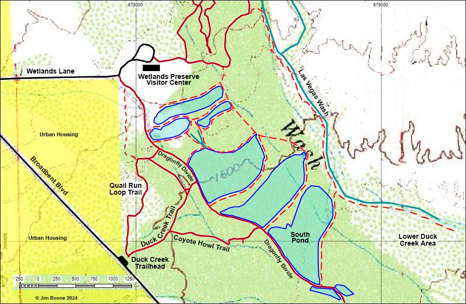 Birding Urban Las Vegas, Duck Creek Map