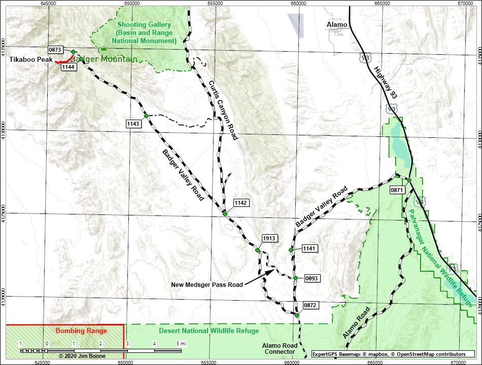 Badger Valley Road Map