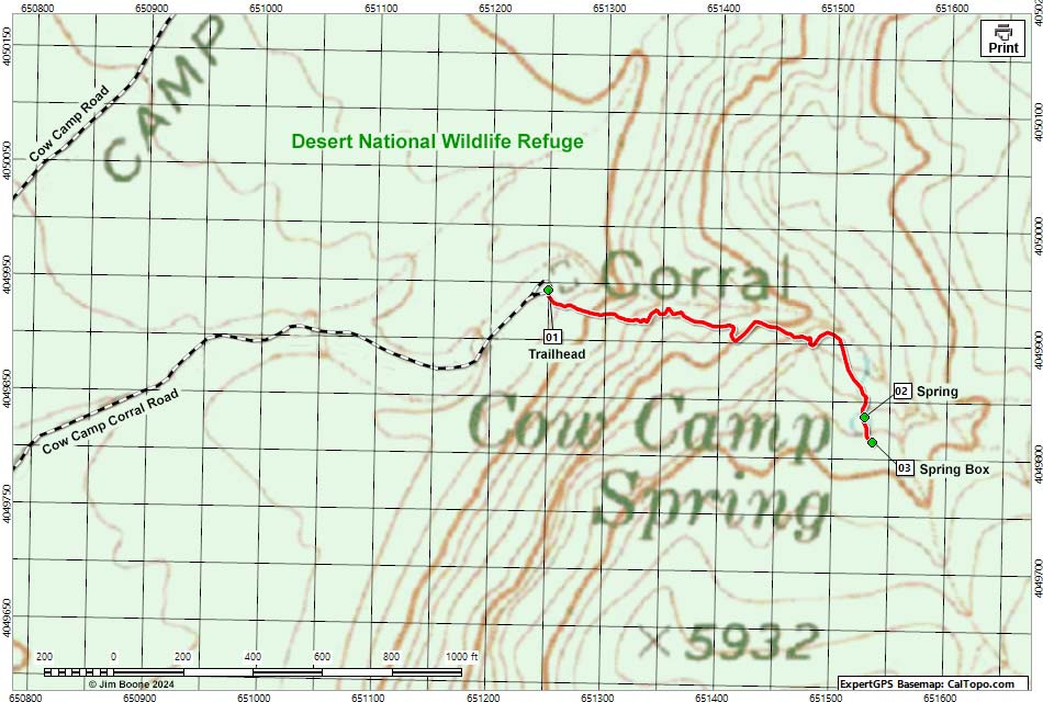 cow camp spring map