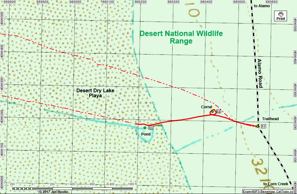 Desert Dry Lake Dunes North Map