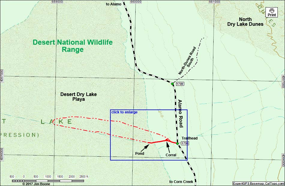 Desert Dry Lake Dunes North Map