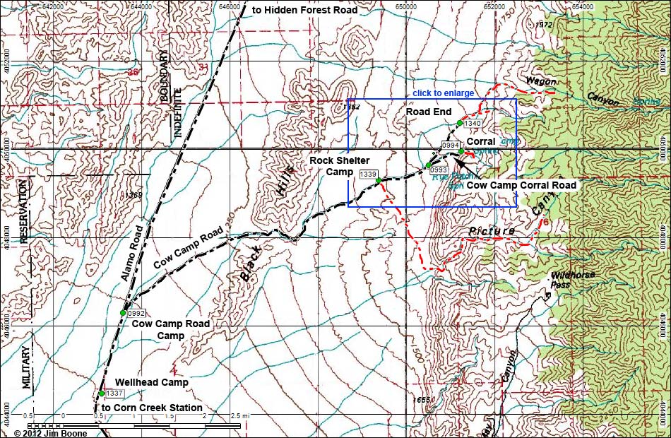 Cow Camp Road Map Overview