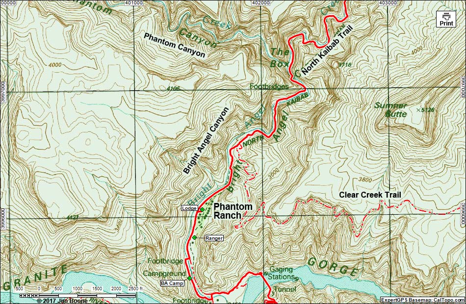 North Kaibab Trail Map