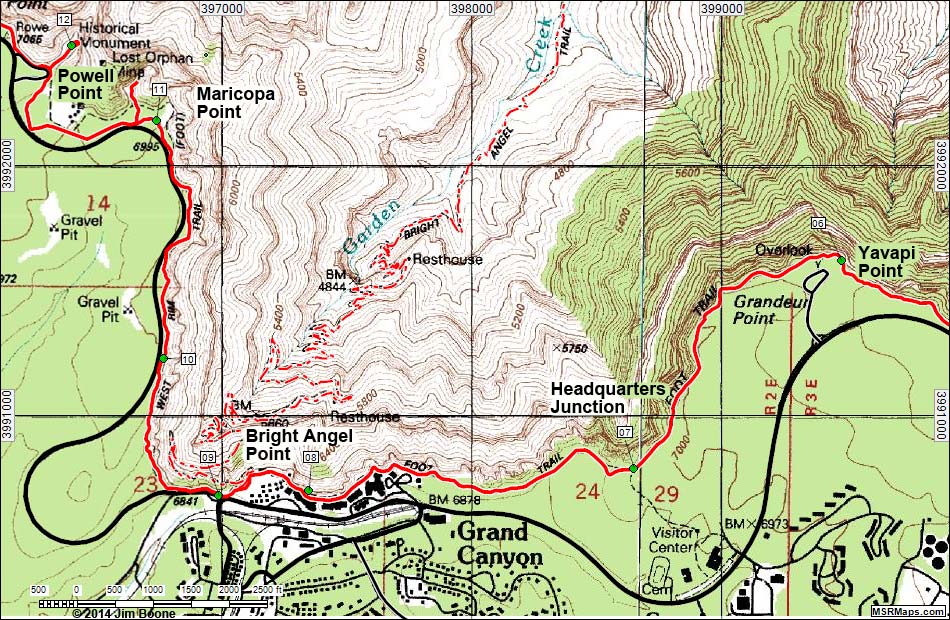 Rim Trail Map