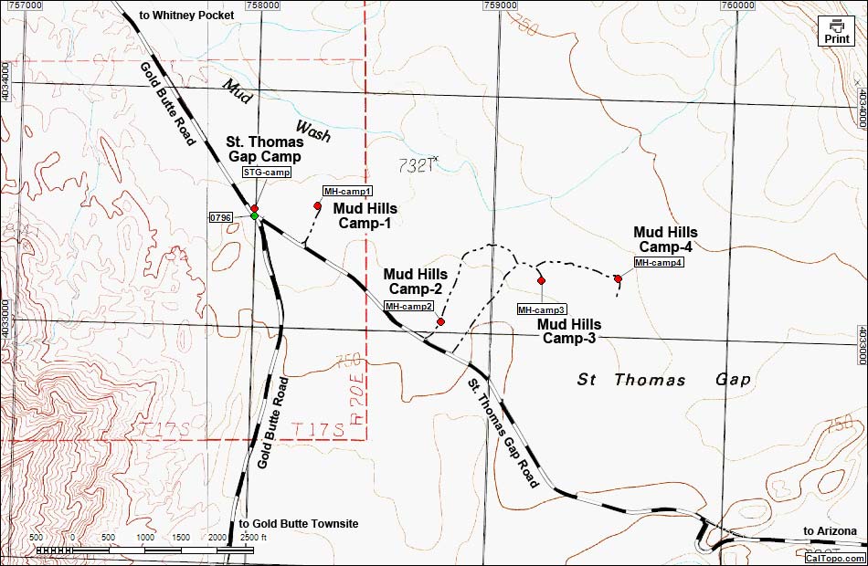 Mud Hills Campsites