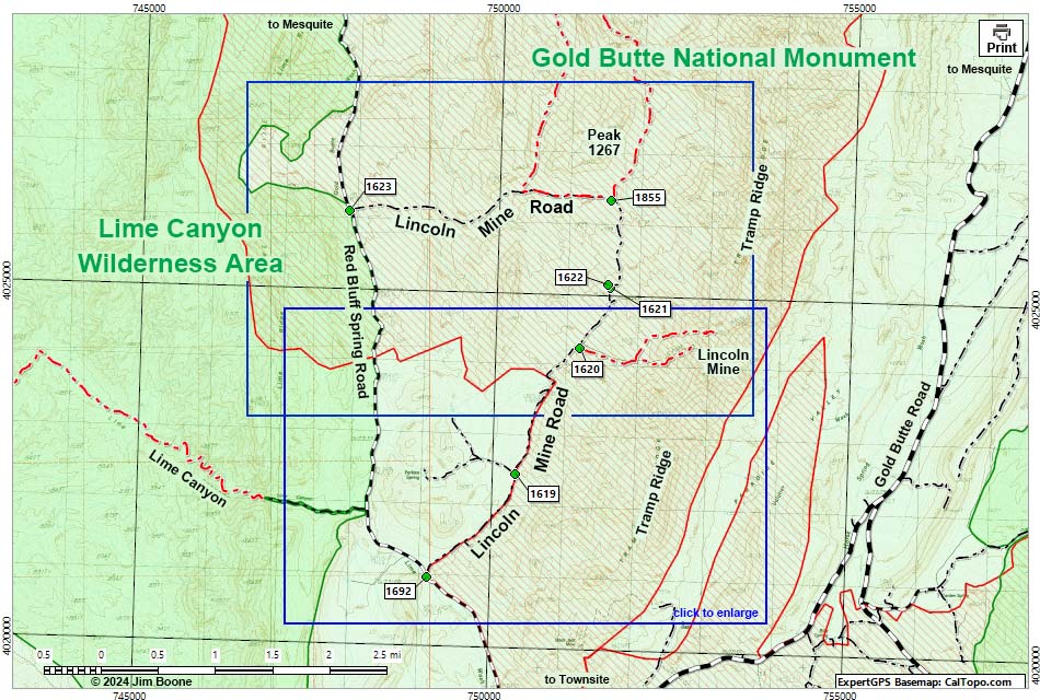 Lincoln Mine Road Area Map