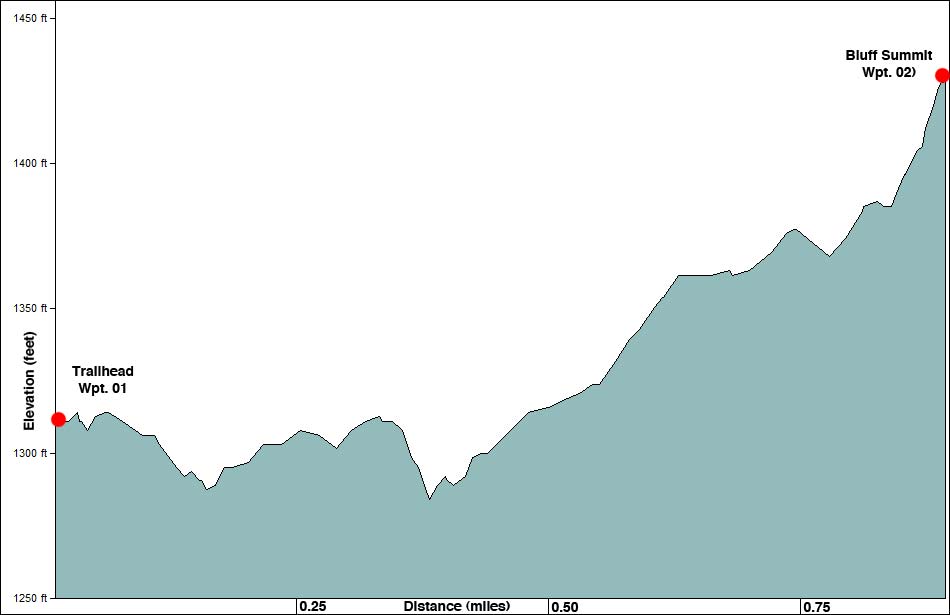 Bluff Trail Elevation Profile