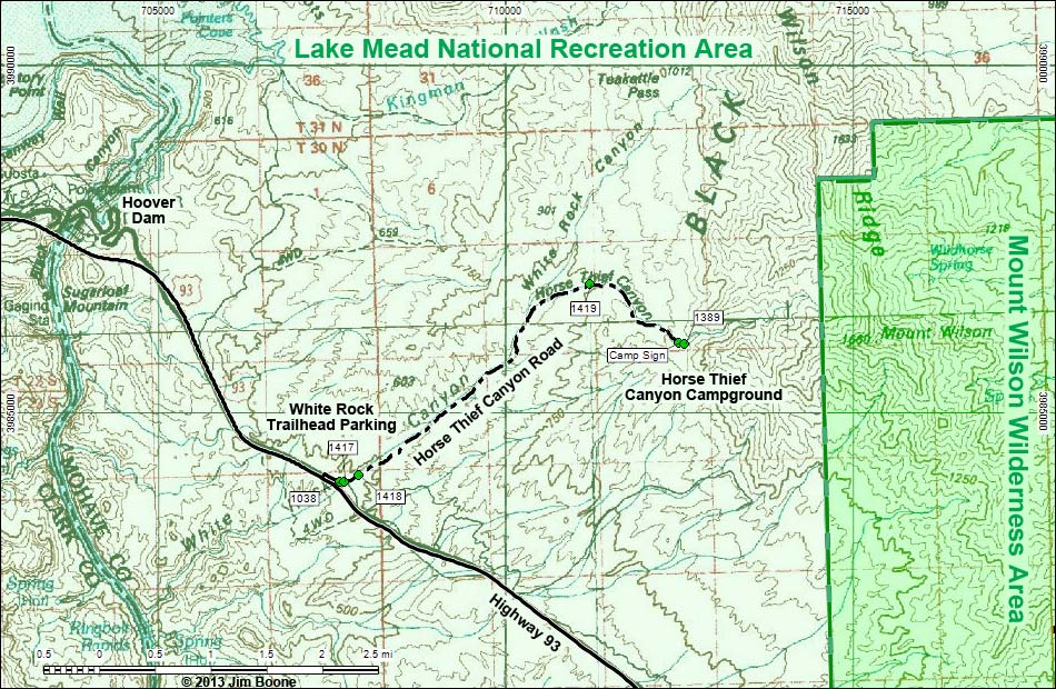 Horse Thief Canyon Road Map