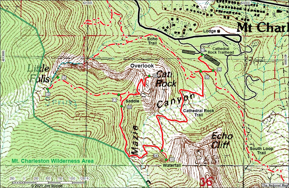 Cathedral Rock Trail Map