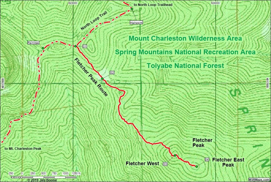 Raintree Hiking Map