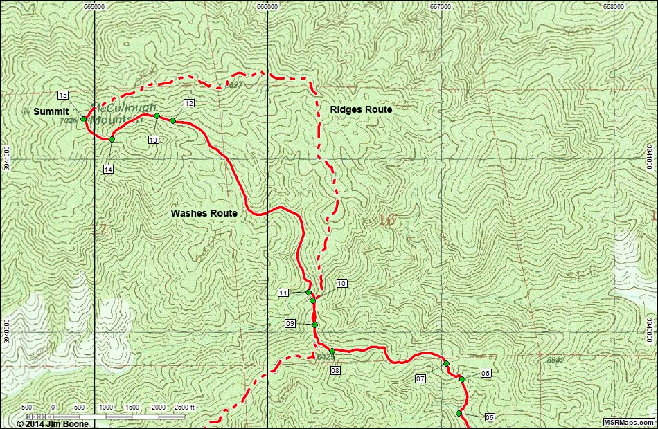 McCullough Mountain Map