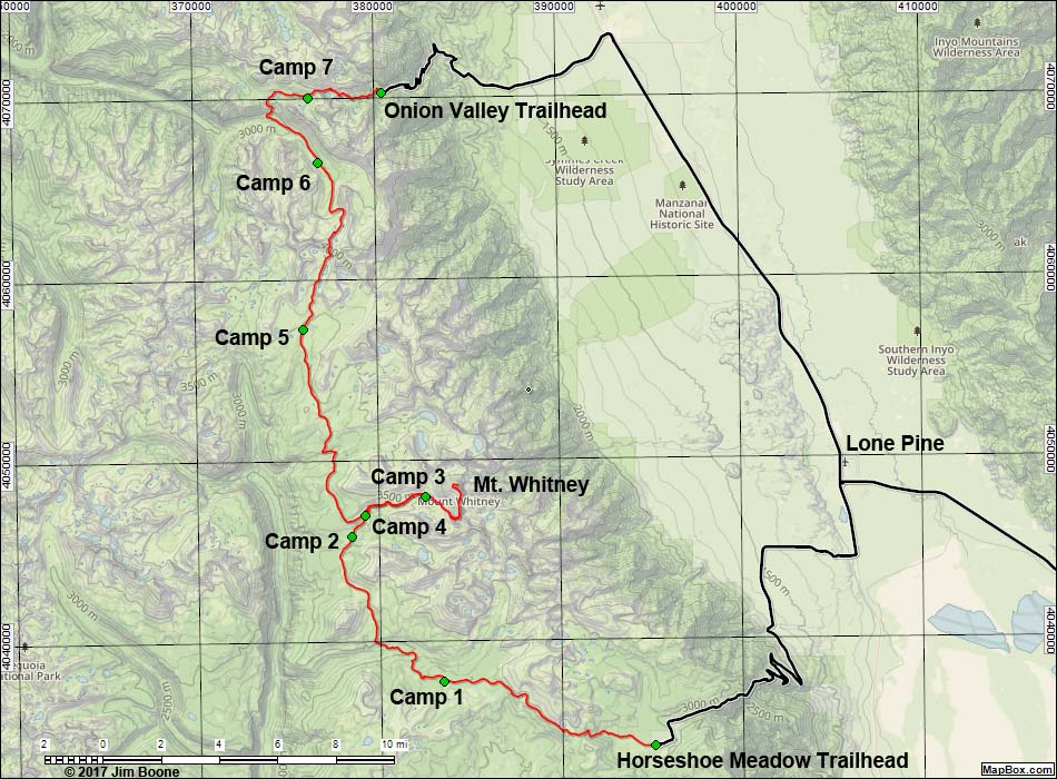 John Muir Trail Map